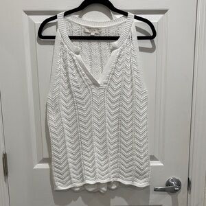 Loft White Sweater Tank